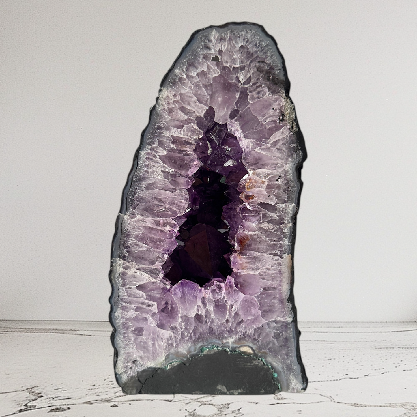 Amethyst Druse mit phantastischen Kristallen I 6,40 KG I 15x11x28cm I Blickfang I Sammlerstück I Unikat-Masterpiece 1472 I Brasilien