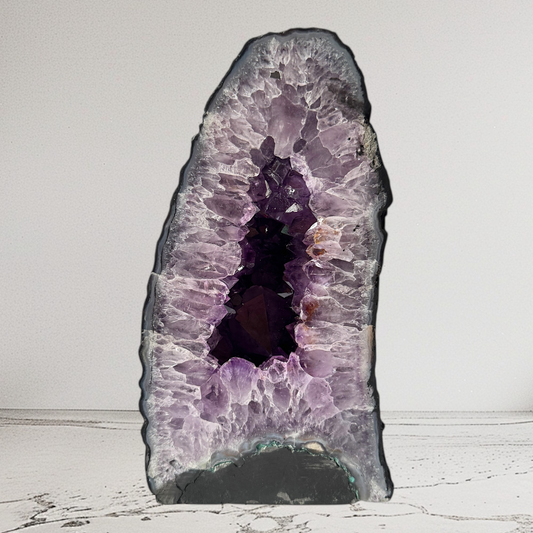 Amethyst Druse mit phantastischen Kristallen I 6,40 KG I 15x11x28cm I Blickfang I Sammlerstück I Unikat-Masterpiece 1472 I Brasilien