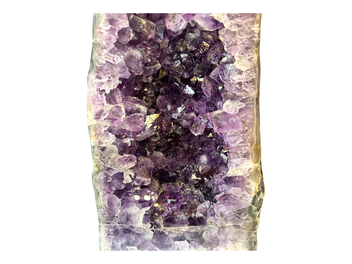 XL Amethyst Druse mit phantastischen Kristallen I 15,7 KG I 21x11x48cm I Blickfang I Unikat-Masterpiece 1680 I Sammlerstück I Brasilien