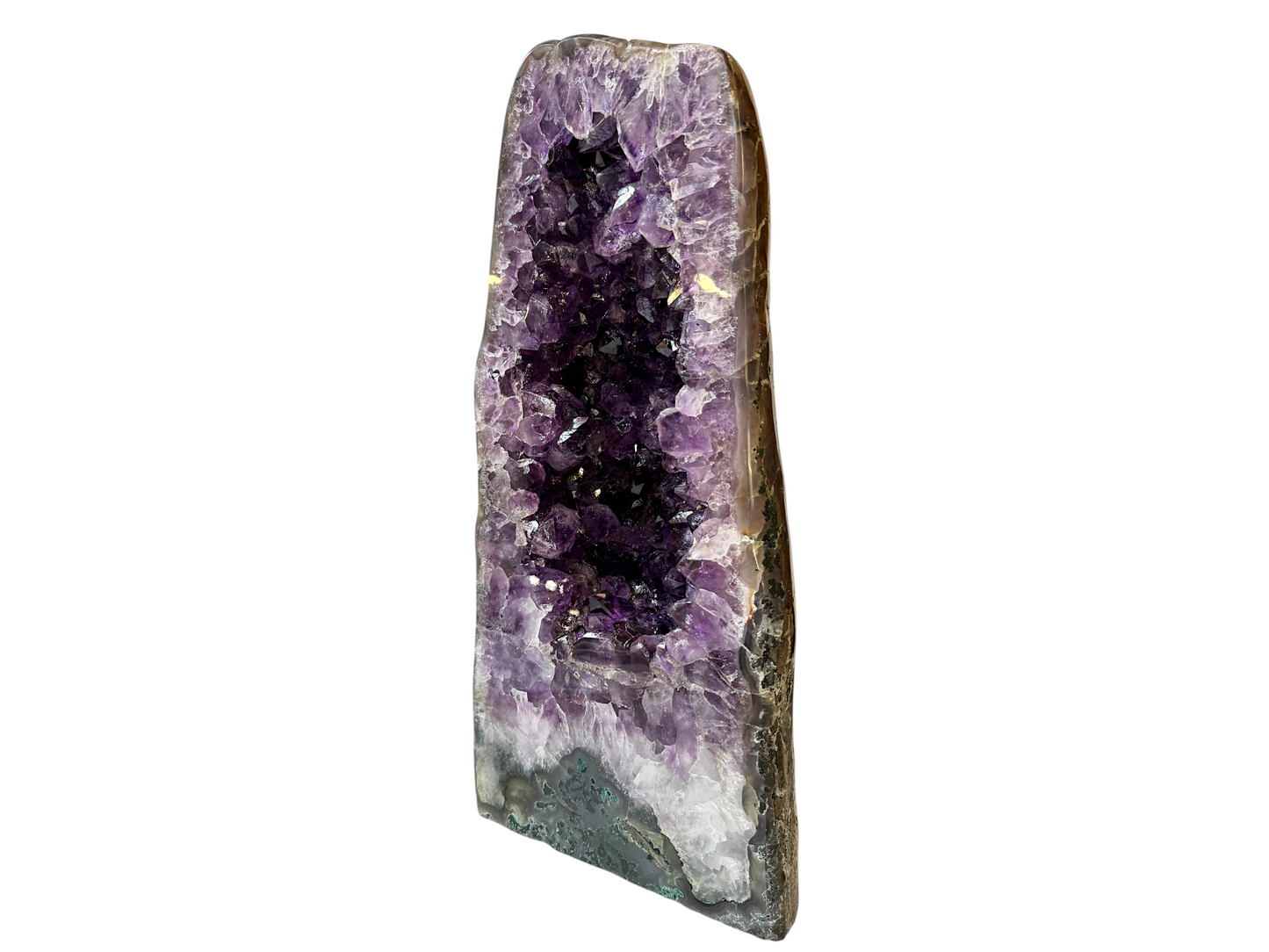 XL Amethyst Druse mit phantastischen Kristallen I 15,7 KG I 21x11x48cm I Blickfang I Unikat-Masterpiece 1680 I Sammlerstück I Brasilien