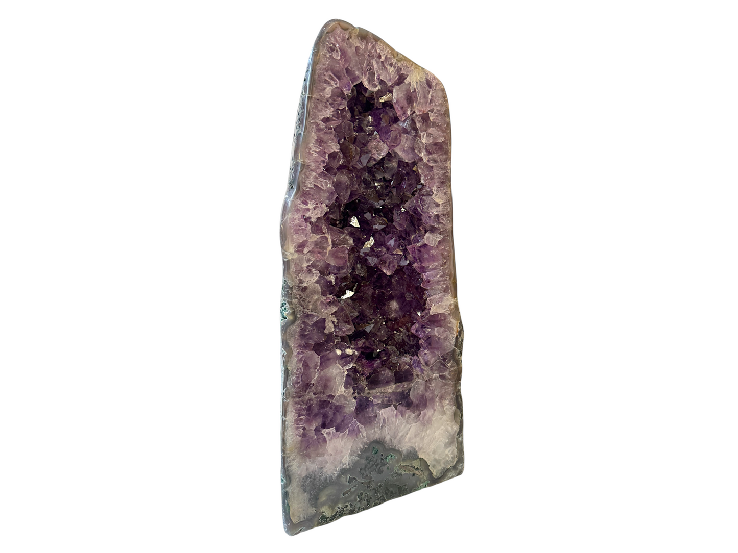 XL Amethyst Druse mit phantastischen Kristallen I 15,7 KG I 21x11x48cm I Blickfang I Unikat-Masterpiece 1680 I Sammlerstück I Brasilien