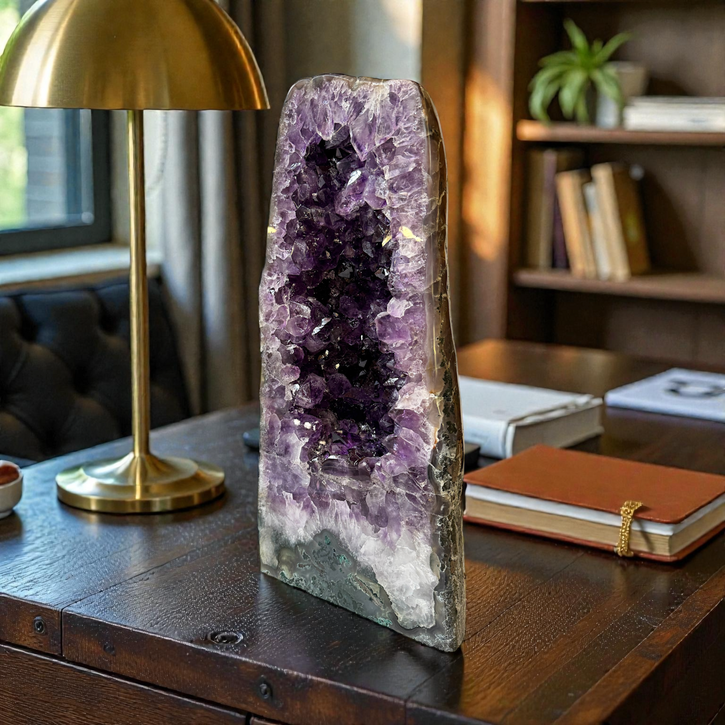 XL Amethyst Druse mit phantastischen Kristallen I 15,7 KG I 21x11x48cm I Blickfang I Unikat-Masterpiece 1680 I Sammlerstück I Brasilien