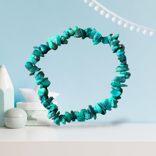 Echtes Smaragd Splitteramband I Stein der Liebe, Harmonie und Erneuerung I 18 cm I Handmade I Brasilien