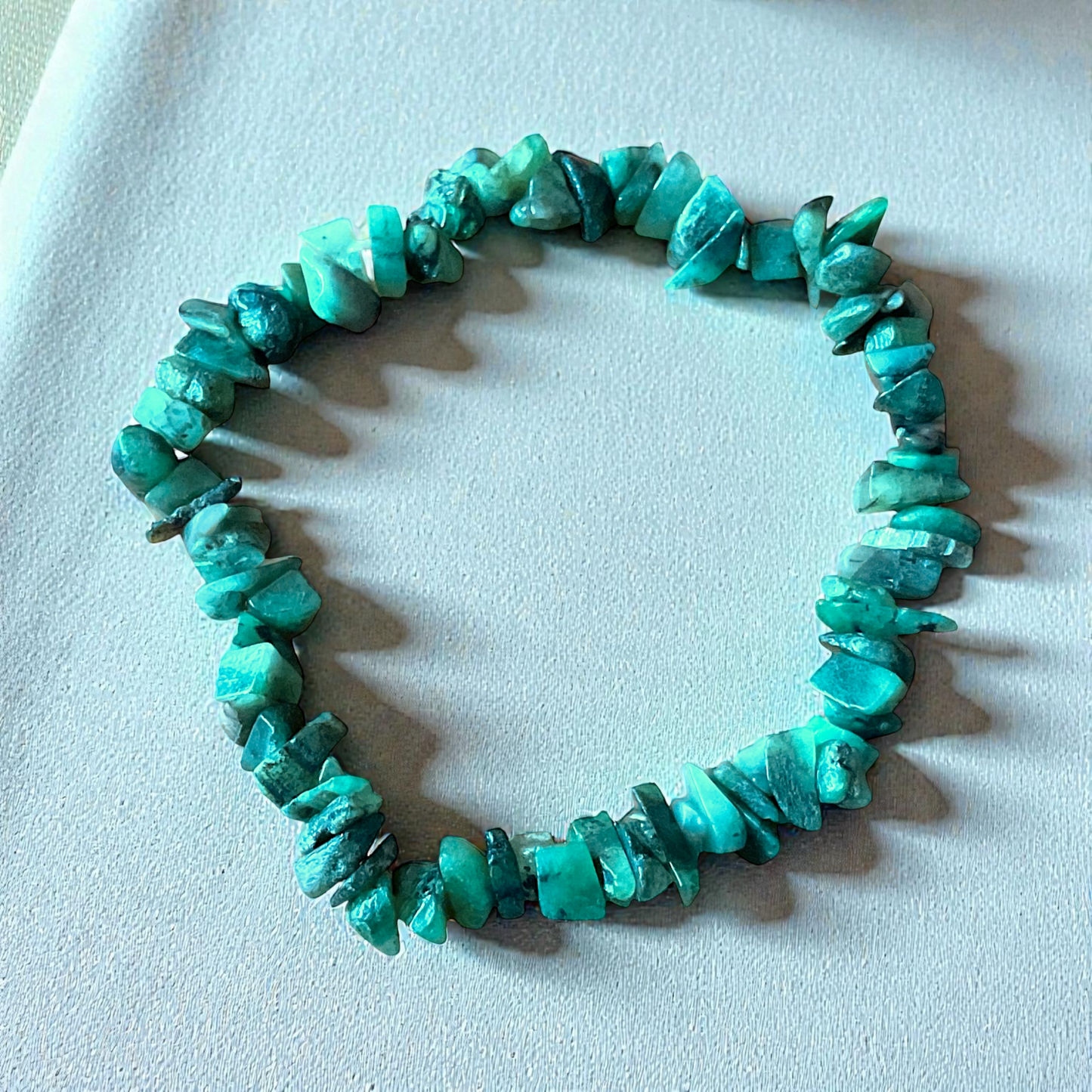 Echtes Smaragd Splitteramband I Stein der Liebe, Harmonie und Erneuerung I 18 cm I Handmade I Brasilien