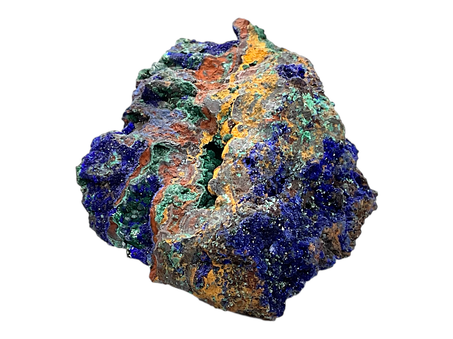 Azurit-Malachit Rohstein I Edelstein I Stufe I 133gr. I 7x5x4,5cm I Sammlerstück I Unikat-Masterpiece S3016 I Griechenland-Laurion