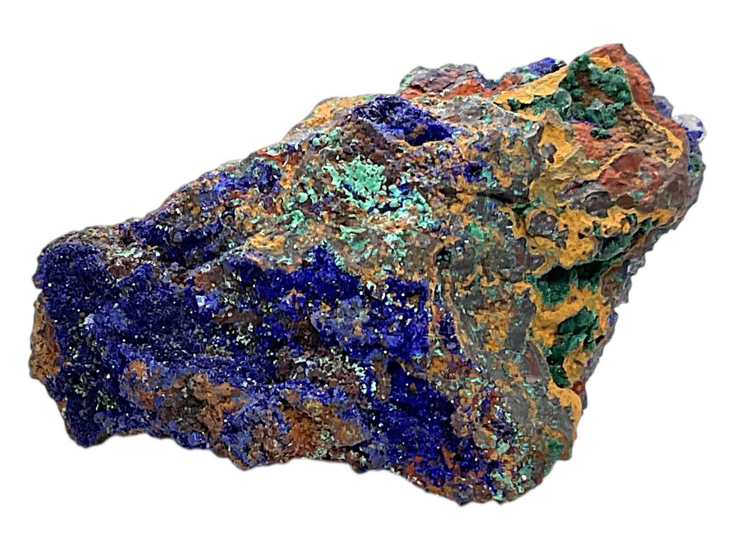 Azurit-Malachit Rohstein I Edelstein I Stufe I 133gr. I 7x5x4,5cm I Sammlerstück I Unikat-Masterpiece S3016 I Griechenland-Laurion