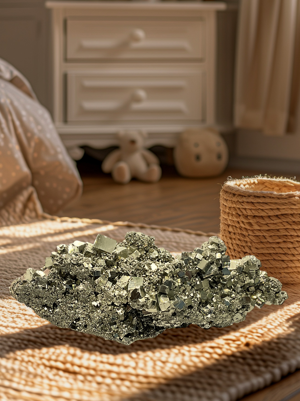 Pyrit Kristall I 835gr I 17x8x6cm I AAA Qualität I Unikat-Masterpiece 1637 I Heilstein I Edelstein I Rohstein I Glücksstein I Sammlerstück I Peru