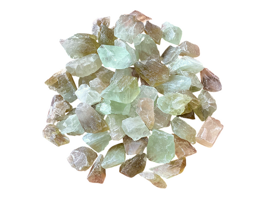 Grüner Calcit Rohsteine I farbintensiv I je 1-3 cm I 300gr. I Heilstein I Wasserstein I Dekoration I Brasilien