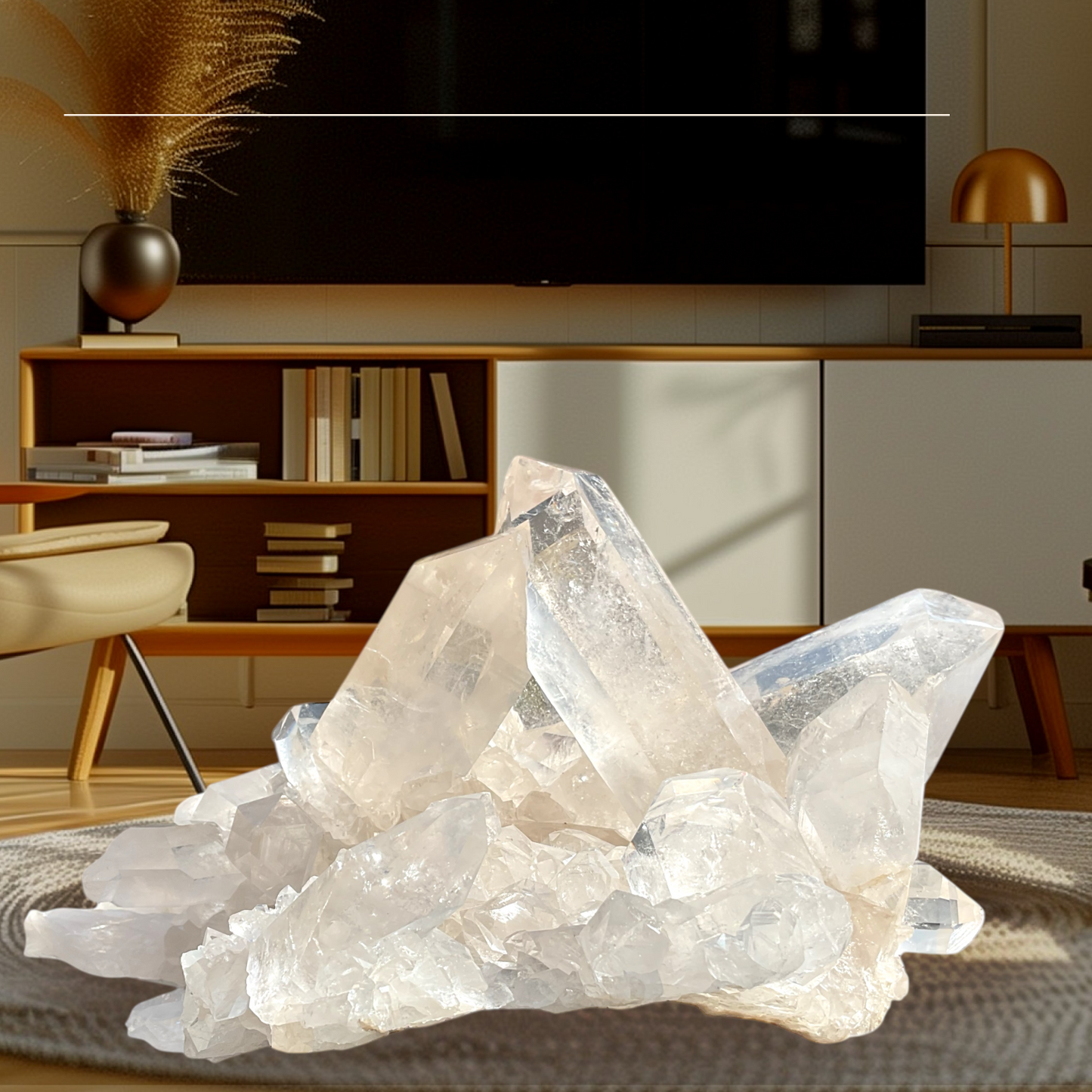 XXL Bergkristall Cluster I Stufe I Edelstein I Heilstein I 6,5 kg I 29x25x18cm I Unikat-Masterpiece 1678 I Sammlerstück I Museumsstück I Brasilien