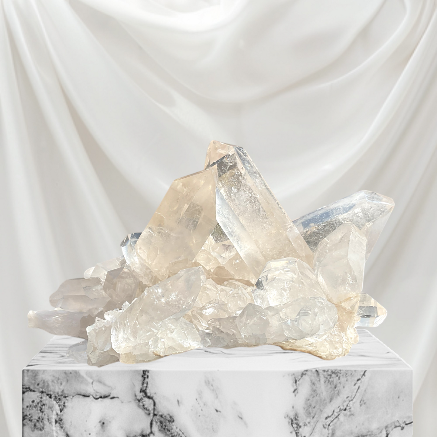 XXL Bergkristall Cluster I Stufe I Edelstein I Heilstein I 6,5 kg I 29x25x18cm I Unikat-Masterpiece 1678 I Sammlerstück I Museumsstück I Brasilien