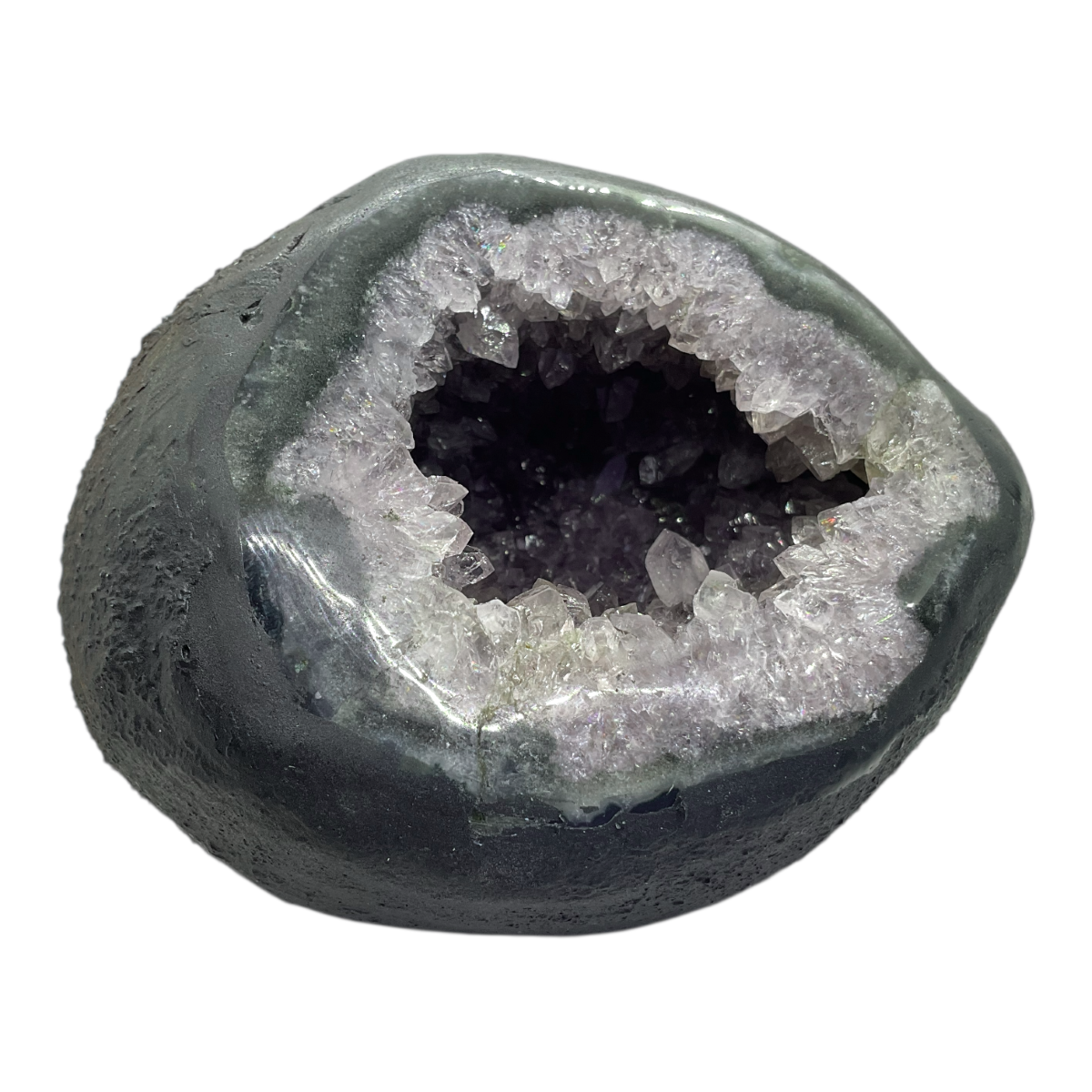 Amethyst Druse Minidruse mit phantastischen Kristallen I 670gr. I 10x9x8cm I Blickfang I Sammlerstück I Unikat-Masterpiece 1633 I Brasilien