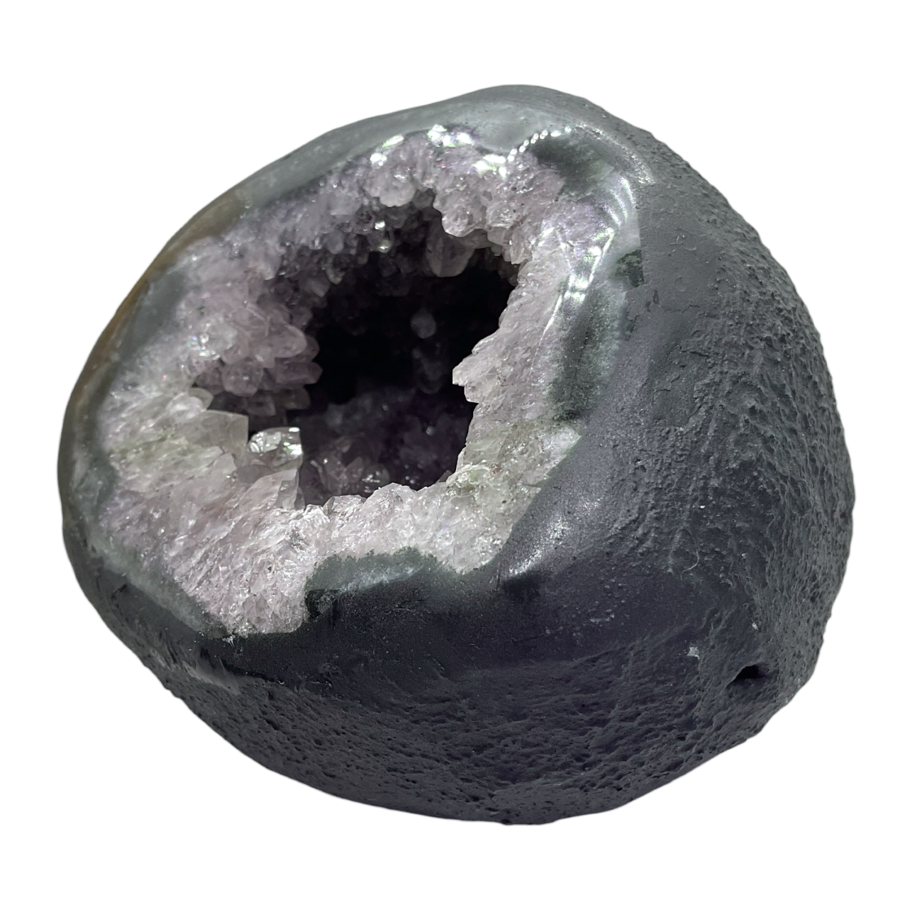 Amethyst Druse Minidruse mit phantastischen Kristallen I 670gr. I 10x9x8cm I Blickfang I Sammlerstück I Unikat-Masterpiece 1633 I Brasilien