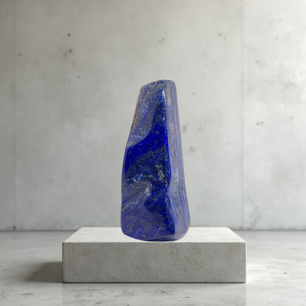 Lapislazuli Freeform I Edelstein I Heilstein I 342gr. I 4x3x11cm I Unikat-Masterpiece 1684 I AAA-Qualität I Sammlerstück I Museumsstück I Pakistan