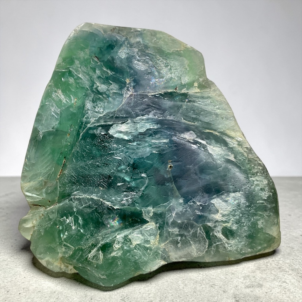 XL grüner Fluorit Brocken I Edelstein I Heilstein I 2763gr. I 14x11x15cm I Unikat-Masterpiece 1686 I Sammlerstück I AAA-Qualität I Mexiko
