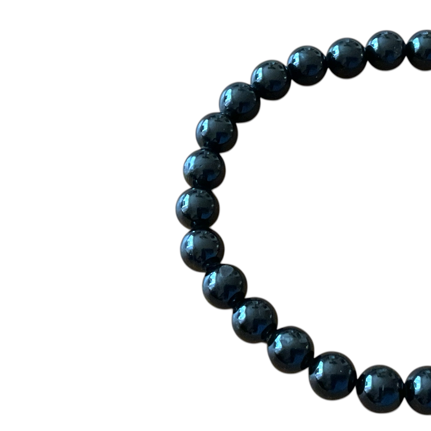Turmalin (Schörl) Perlenarmband I 6mm I 18,0cm I starker Schutzstein I handgefertigt I elastisch I AAA-Qualität I Geschenkverpackung I Brasilien