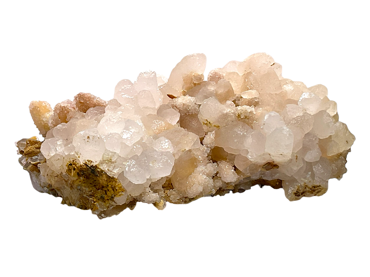 Bergkristall mit Calcit  – 372 g, 11 × 8 × 4 cm – AAA-Qualität – Edelstein Unikat (Masterpiece S3037) – Sammlerstück aus Kosovo (Trepča)