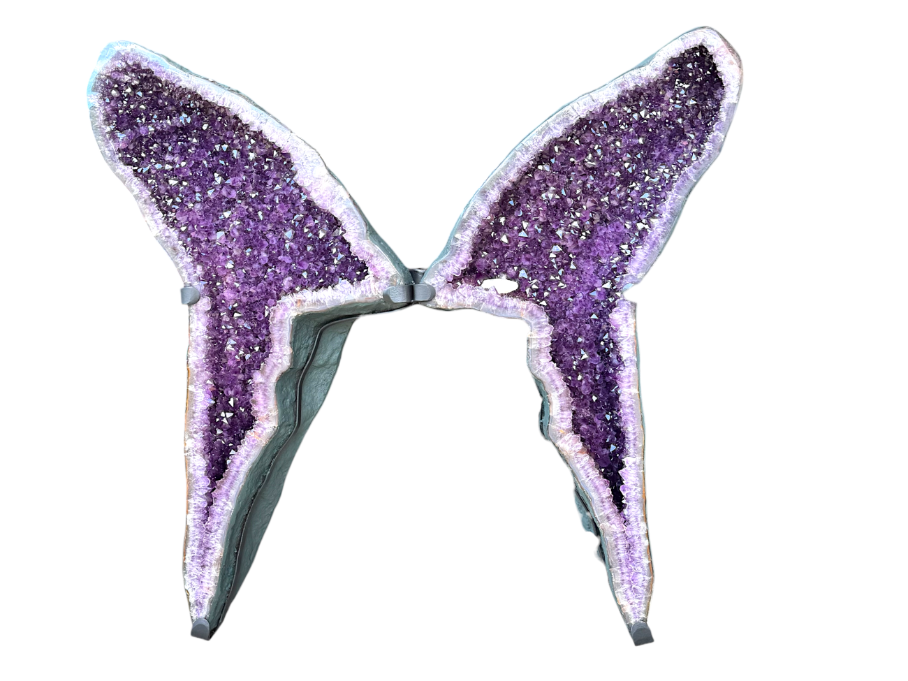 XXXL Amethyst Schmetterling auf Metallständer I 136 KG I 180x115x17cm I AAA-Qualität I Exklusiver Blickfang & repräsentative Dekoration I Museumsstück I Unikat-Masterpiece 1679  I Sammlerstück I Brasilien