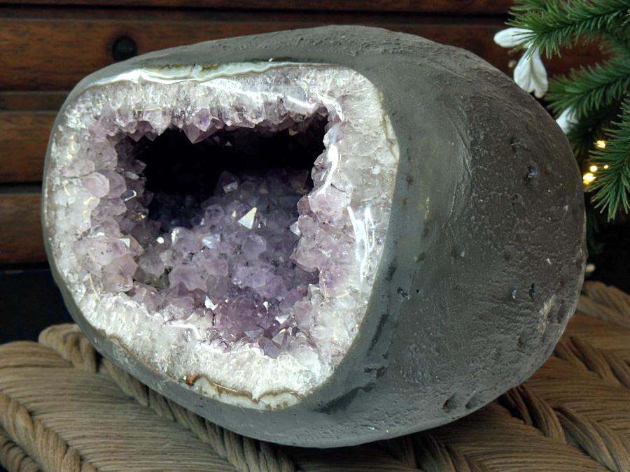 Amethyst Druse mit fantastisch funkelnden Kristallen I 5,37 kg I 19x19x14 cm I AAA-Qualität I Sammlerstück & Blickfang I Unikat 1471 I Brasilien