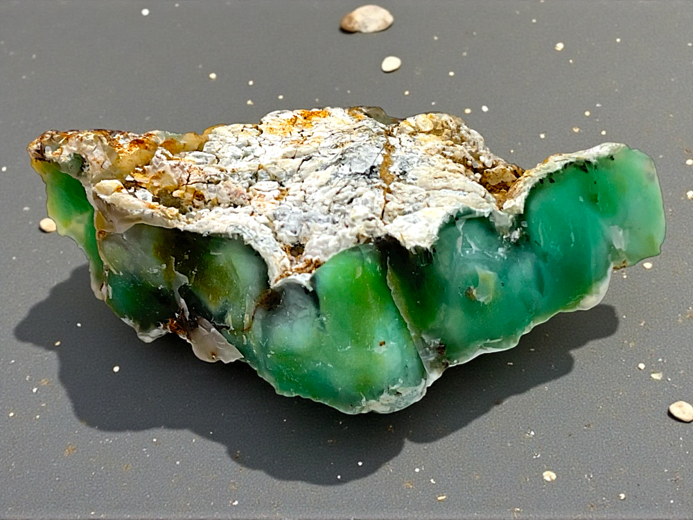 Original Chrysopras Rohstein 106g – 8x5x2cm – AAA-Qualität – Sammlerstück – Unikat-Masterpiece Nr. 1692 – Australien