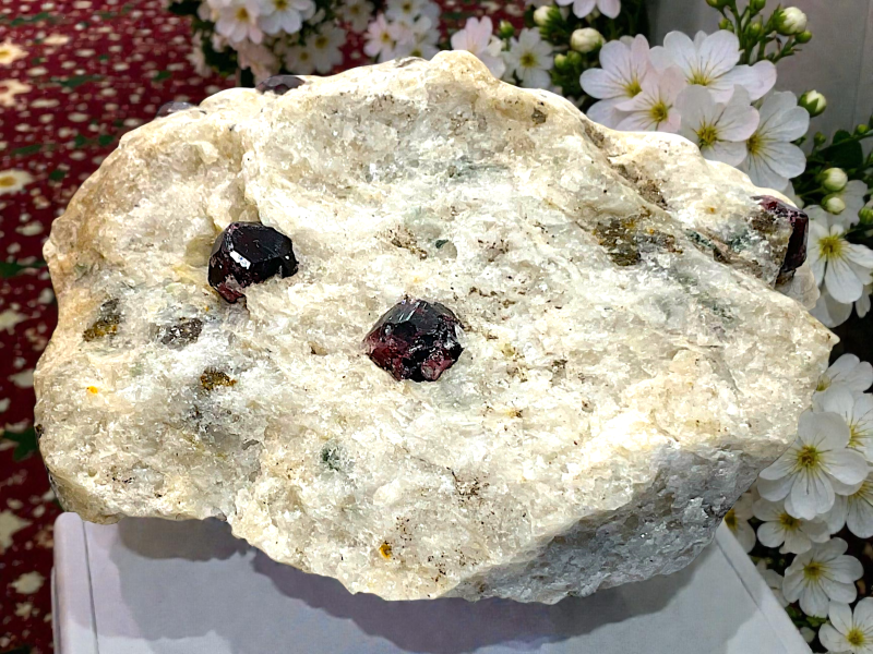 Rubin in Matrix Rohstein 393g – 10x9x5cm – AAA-Qualität – Sammlerstück – Unikat-Masterpiece Nr. 1659 – Ceylon / Sri Lanka