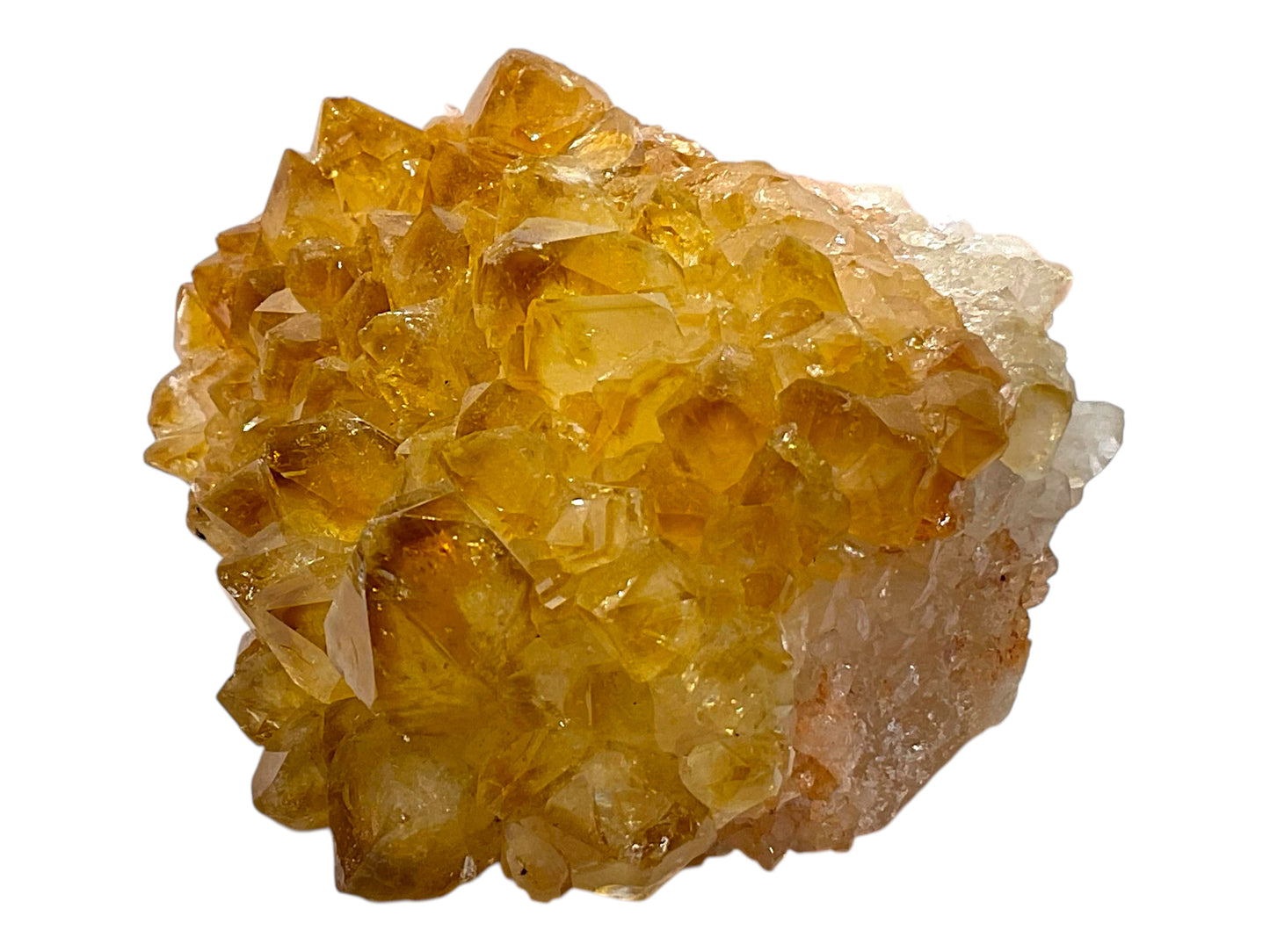 Citrin Rohstein AAA-Qualität mit phantastischen Kristallspitzen – 168 g – 8 x 6 x 4 cm – Unikat-Masterpiece 1668 aus Brasilien