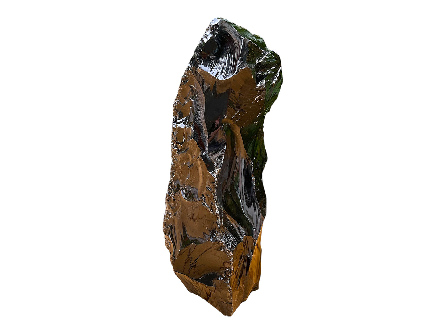 XL Obsidian Tower „Masterpiece“ – 4,8 kg Sammlerstück & Unikat Nr. 1700 aus Brasilien – AAA-Qualität mit edlem tiefschwarzem Glanz – 30 cm hoher Naturstein als exklusiver Blickfang für Wohnraum, Praxis, Sammlung & Feng Shui