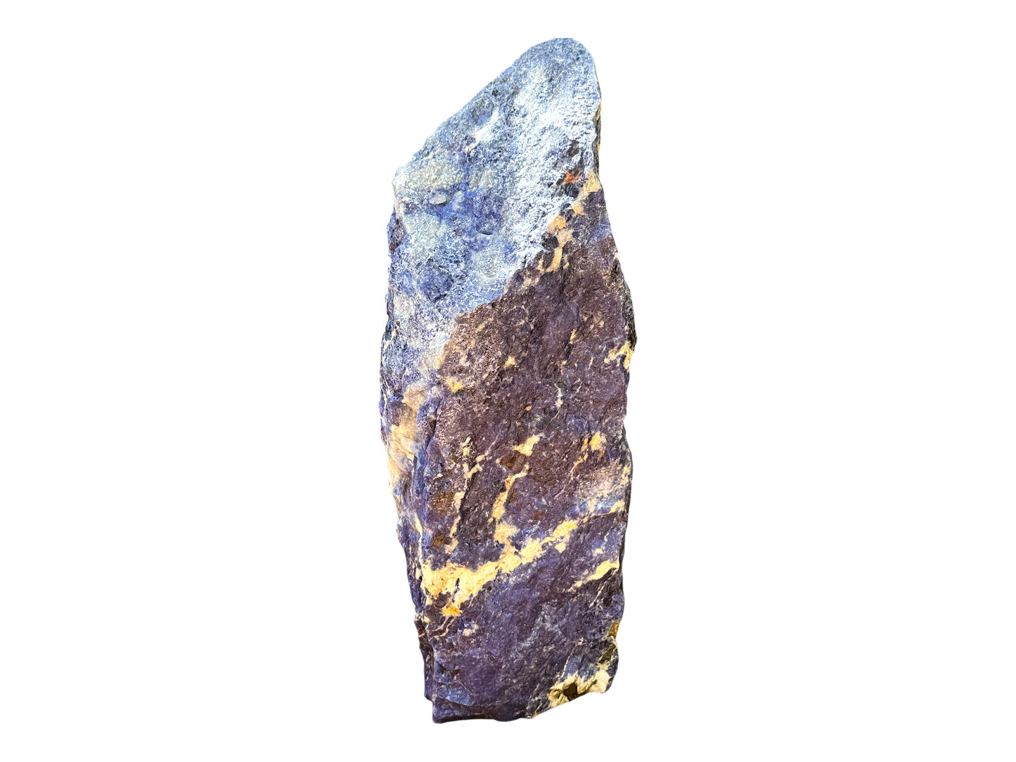 XL Sodalith Tower „Masterpiece“ – 10,9 kg Unikat aus Brasilien in AAA-Qualität – 38 cm hoher Naturstein mit tiefblauer Maserung – Exklusiver Blickfang für Wohnraum, Praxis & Garten