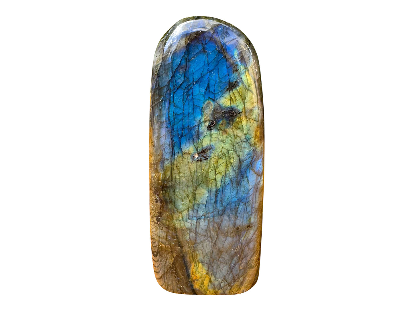 XL Labradorit Freeform „Masterpiece“ – 1379 g Unikat Nr. 1614 aus Madagaskar – Top AAA-Qualität – Faszinierendes Farbspiel – Sammlerstück & Blickfang – 7 x 6 x 16 cm