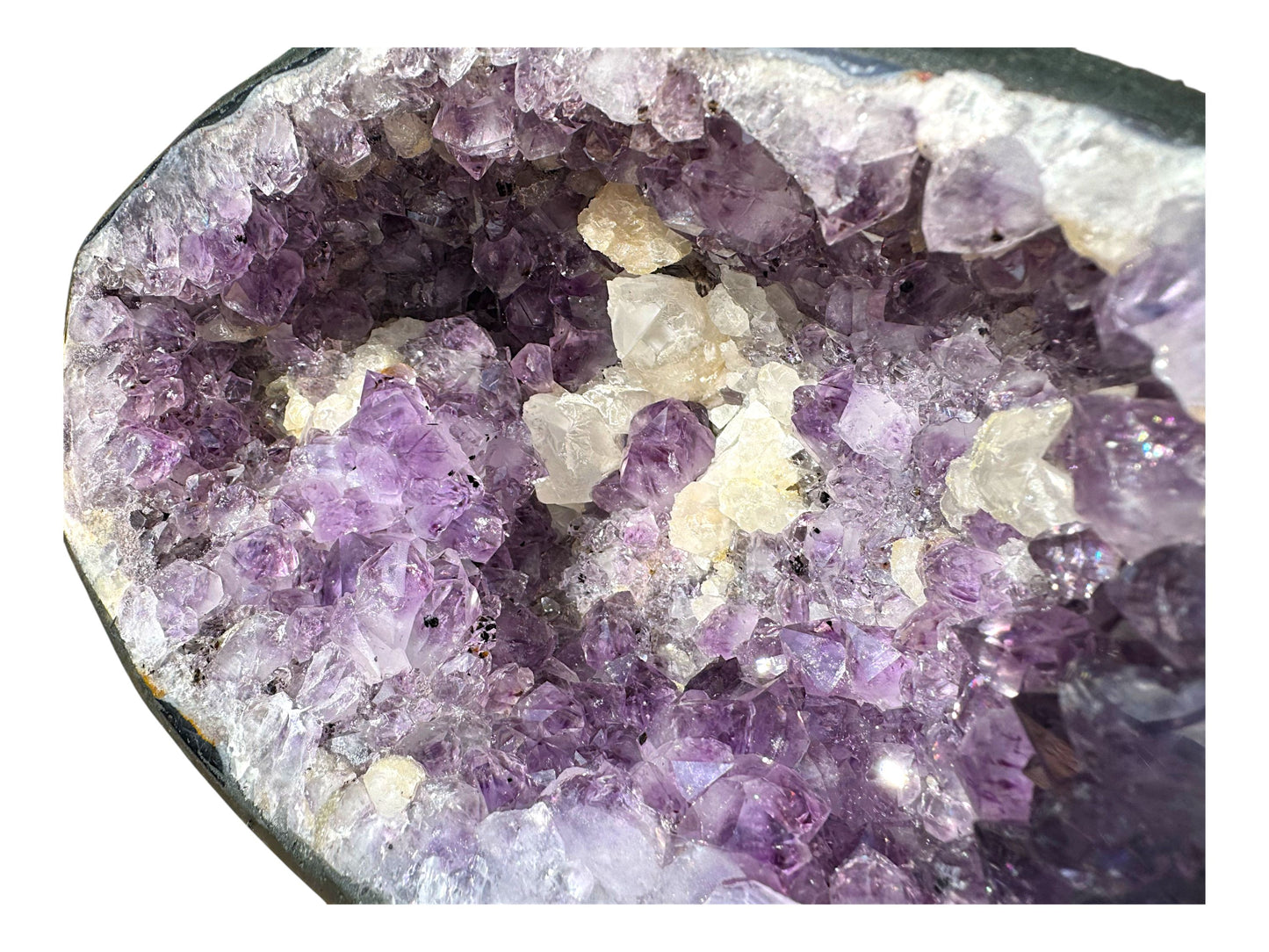 Amethyst Druse AAA-Qualität aus Brasilien – 2845 g Unikat Masterpiece 1475 – Faszinierende Kristalle – Sammlerstück & Blickfang – 20 x 15 x 12 cm