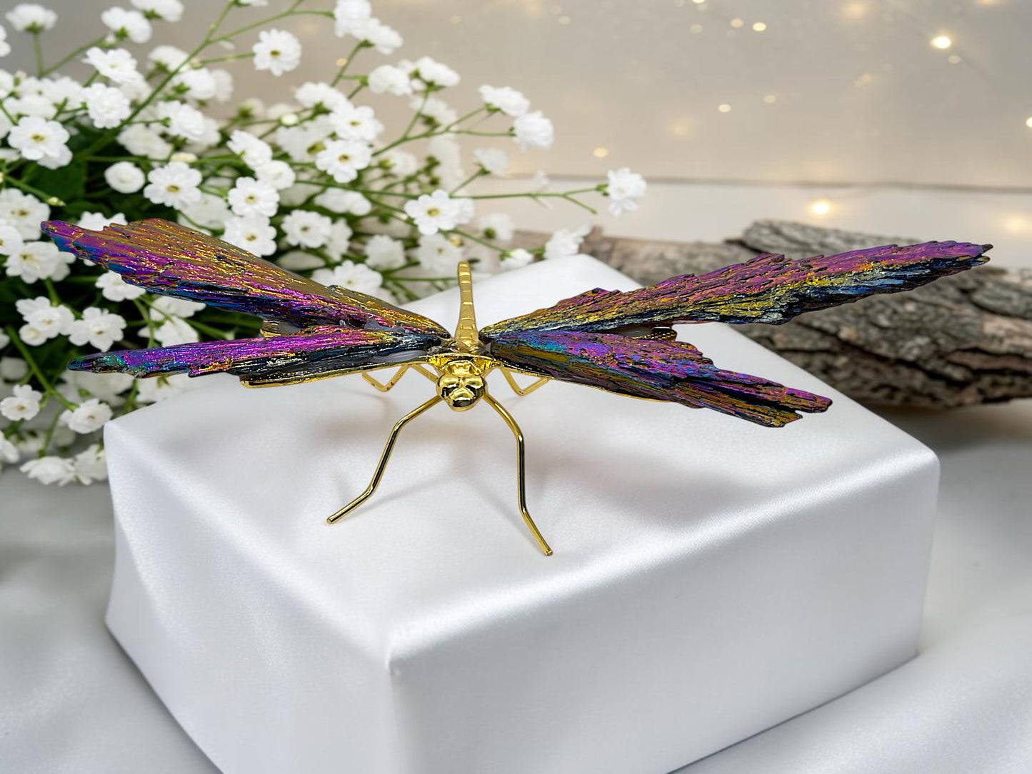 Turmalin Aura Libelle – 104 g, ca. 20 x 8 x 3 cm – AAA-Qualität – Dekoration & Sammlerstück Unikat-Masterpiece Nr. 1672 aus Brasilien