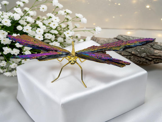 Turmalin Aura Libelle – 104 g, ca. 20 x 8 x 3 cm – AAA-Qualität – Dekoration & Sammlerstück Unikat-Masterpiece Nr. 1672 aus Brasilien