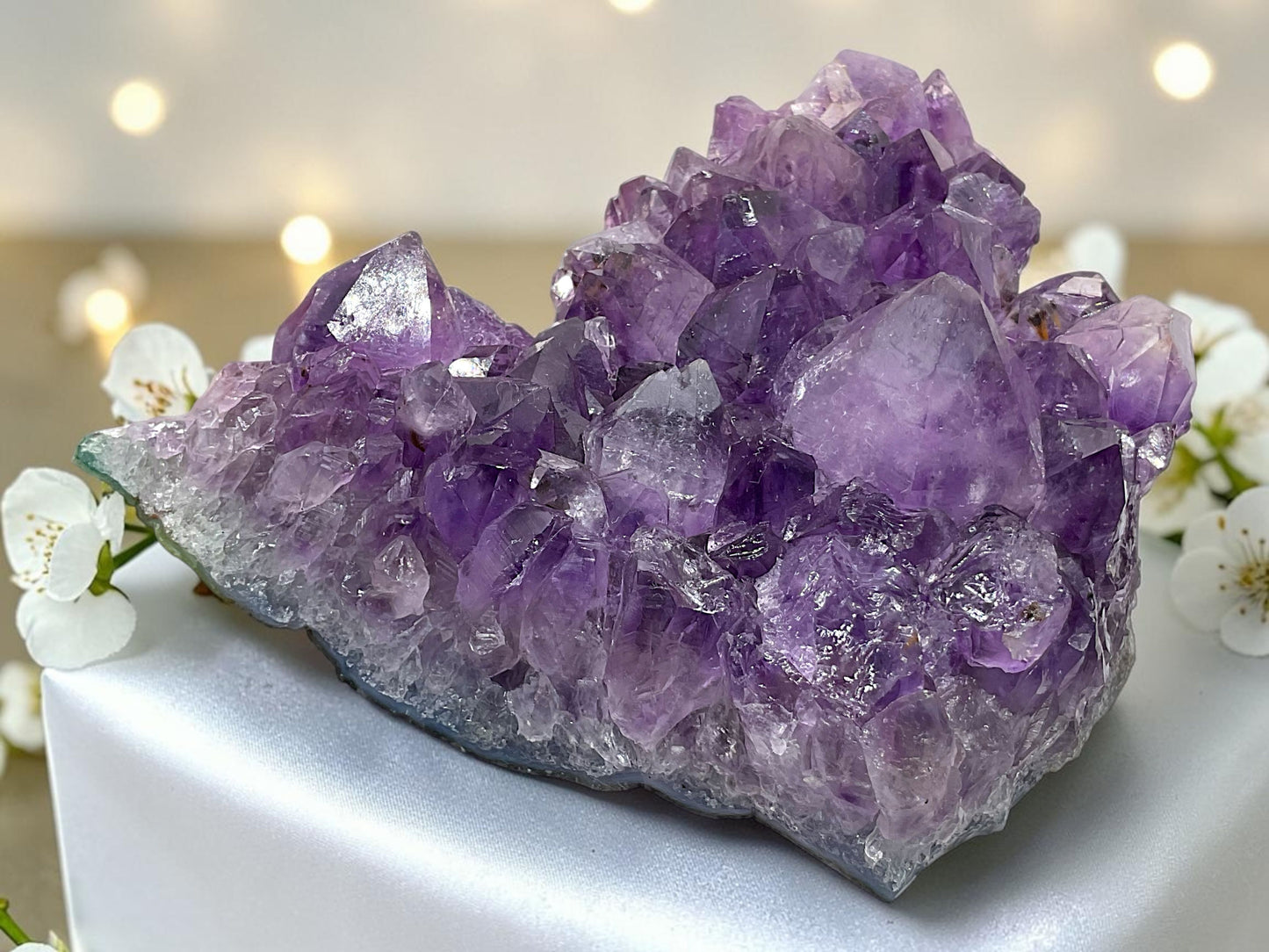 Amethyst Rohstück AAA-Qualität mit phantastischen Kristallen - 700 g - 13 x 9 x 6 cm - Blickfang & Dekoration - Sammlerstück - Unikat 1702 - Brasilien