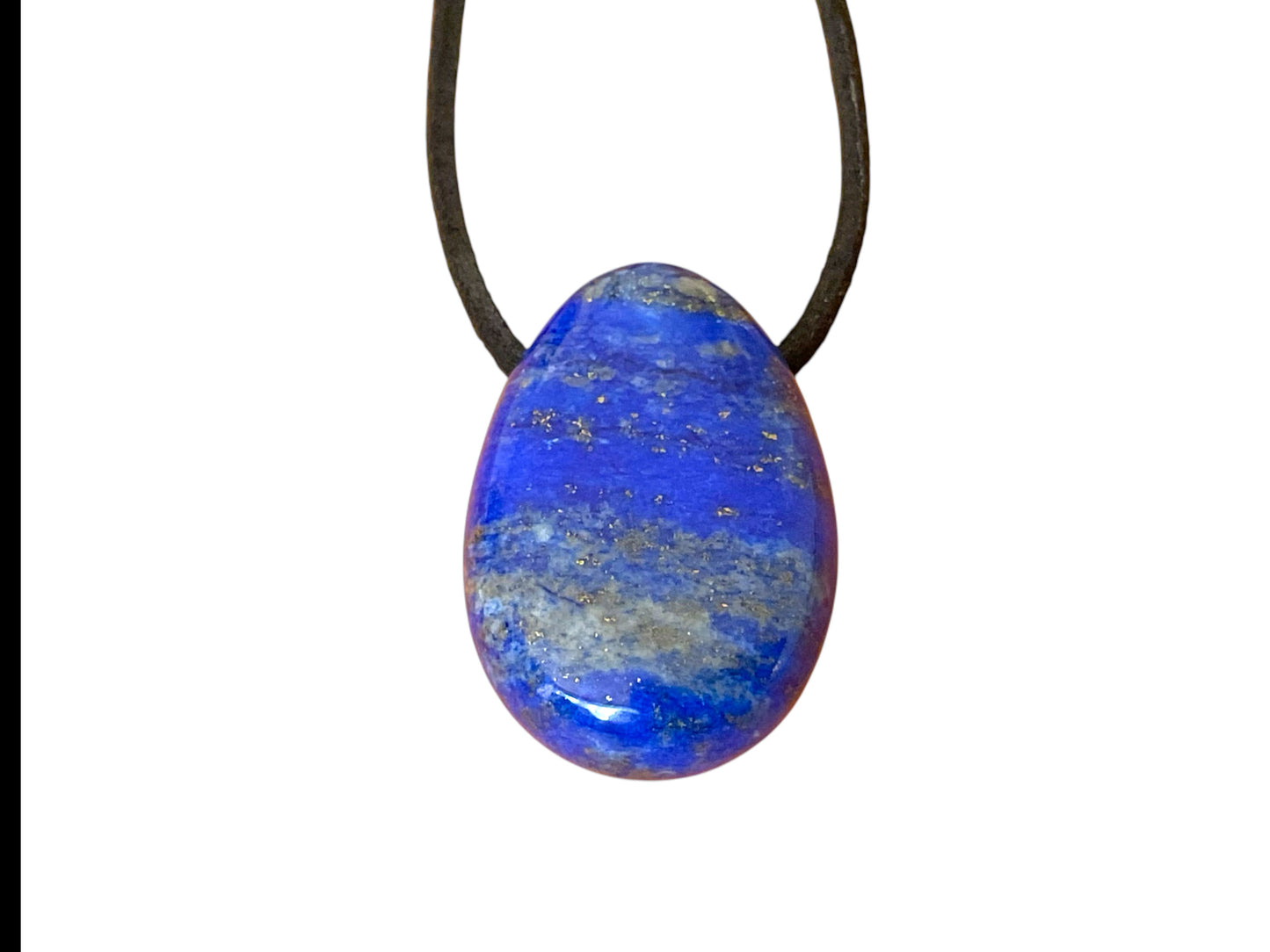 Lapis Lazuli Tropfenanhänger – Natürlicher Edelstein Anhänger mit 80 cm Band & Geschenkbox – AAA-Qualität aus Pakistan – Echter Naturstein Schmuck ca. 30 x 20 mm