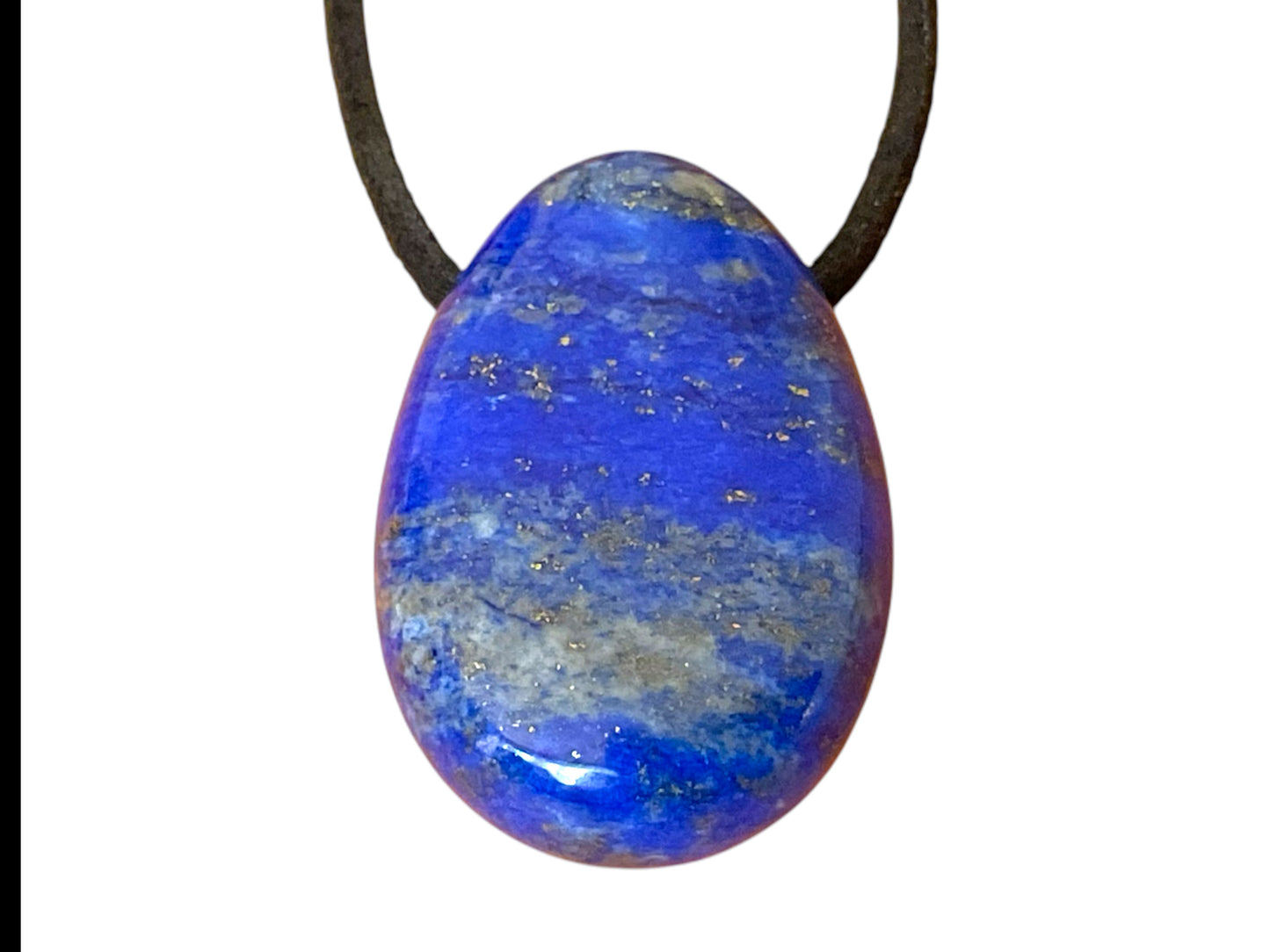 Lapis Lazuli Tropfenanhänger – Natürlicher Edelstein Anhänger mit 80 cm Band & Geschenkbox – AAA-Qualität aus Pakistan – Echter Naturstein Schmuck ca. 30 x 20 mm