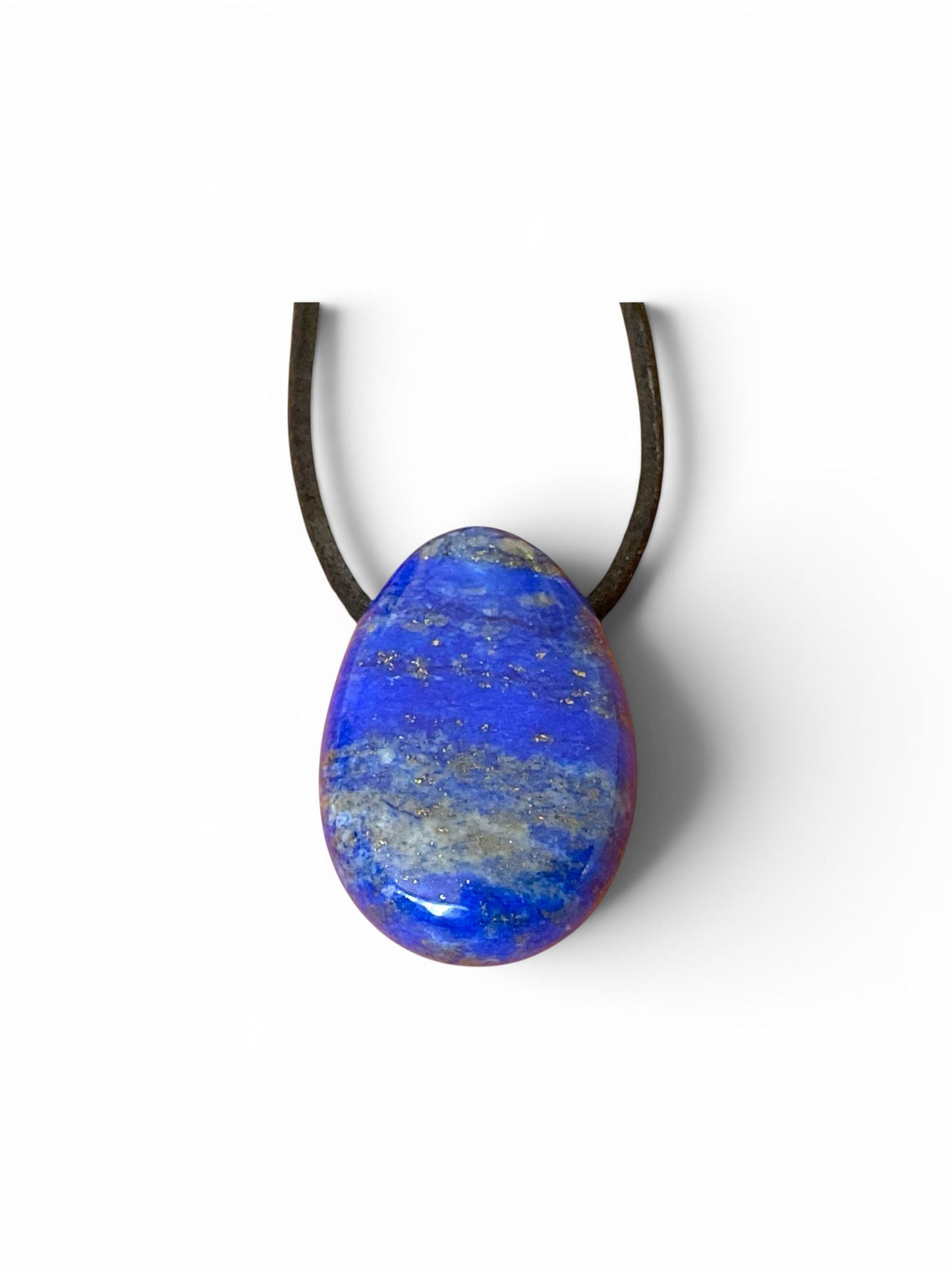Lapis Lazuli Tropfenanhänger – Natürlicher Edelstein Anhänger mit 80 cm Band & Geschenkbox – AAA-Qualität aus Pakistan – Echter Naturstein Schmuck ca. 30 x 20 mm