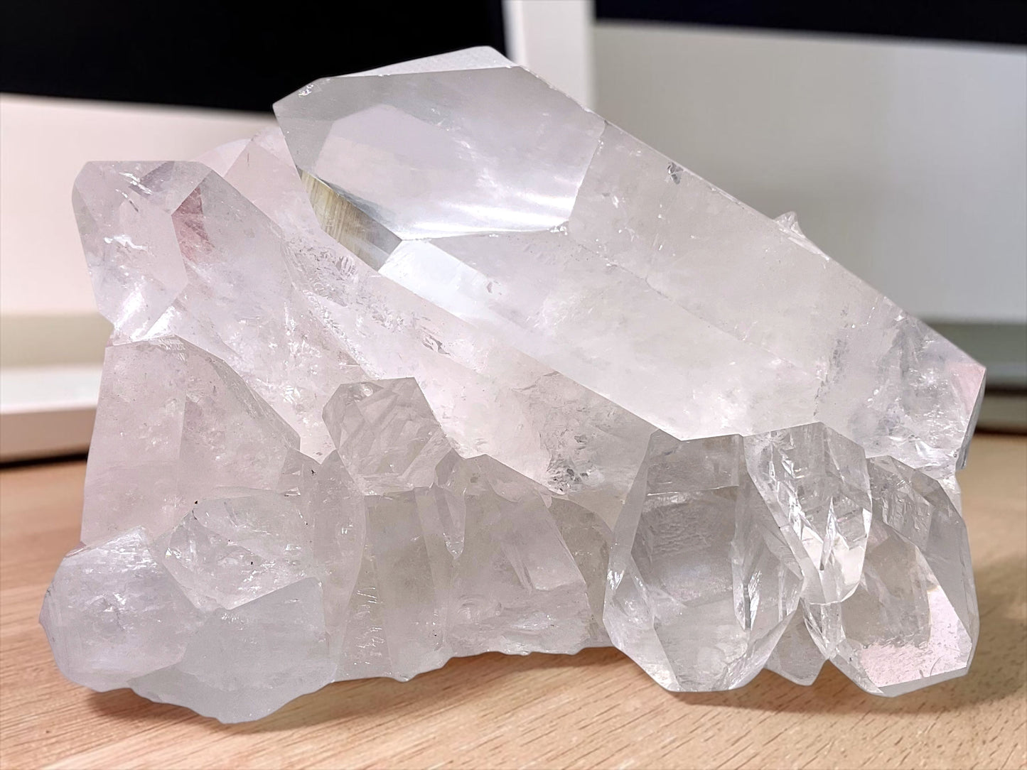 XL Bergkristall Cluster I Stufe I Edelstein I Heilstein I 1,4 kg I 15x10x9cm I Unikat-Masterpiece 1689 I Sammlerstück I Museumsstück I Brasilien