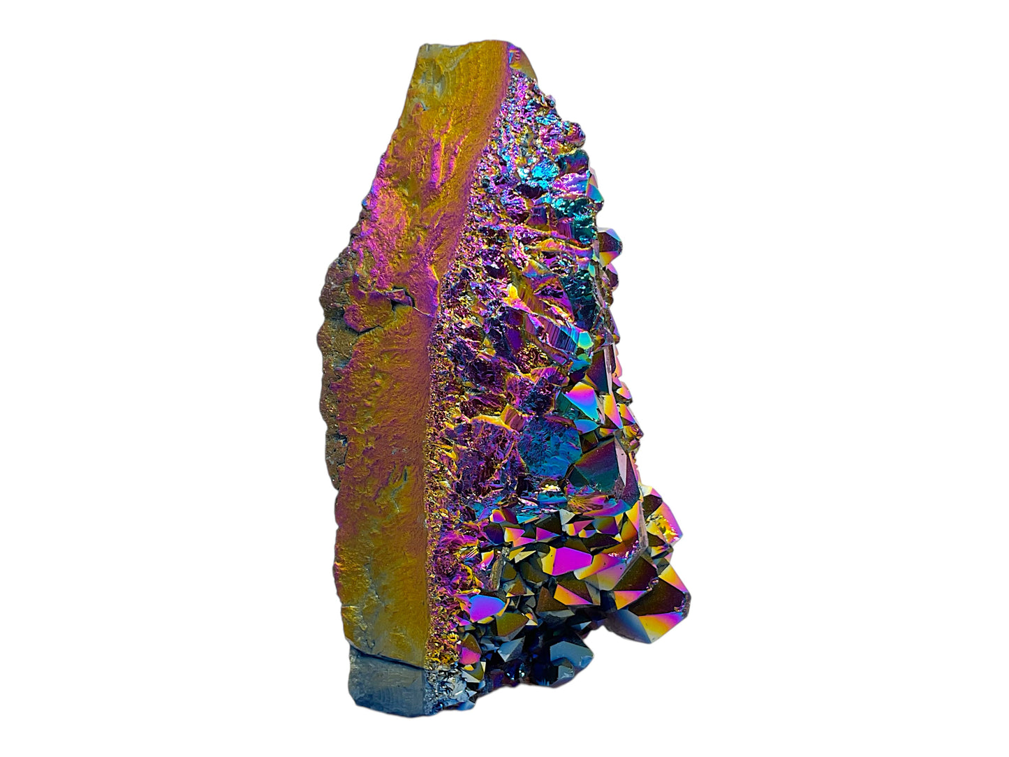 Aqua Aura Bergkristall Stufe - AAA-Qualität - 378 g - 12 x 5 x 6 cm - Unikat-Masterpiece Nr. 1612 - Brasilien - Sammlerstück & besonderer Blickfang