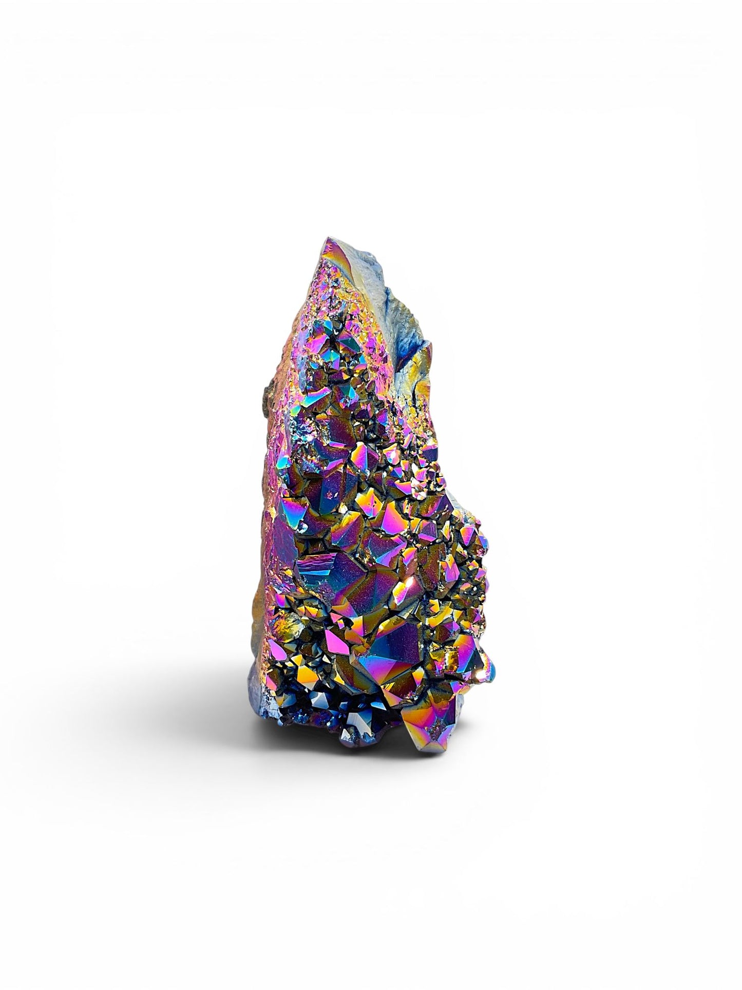 Aqua Aura Bergkristall Stufe - AAA-Qualität - 378 g - 12 x 5 x 6 cm - Unikat-Masterpiece Nr. 1612 - Brasilien - Sammlerstück & besonderer Blickfang