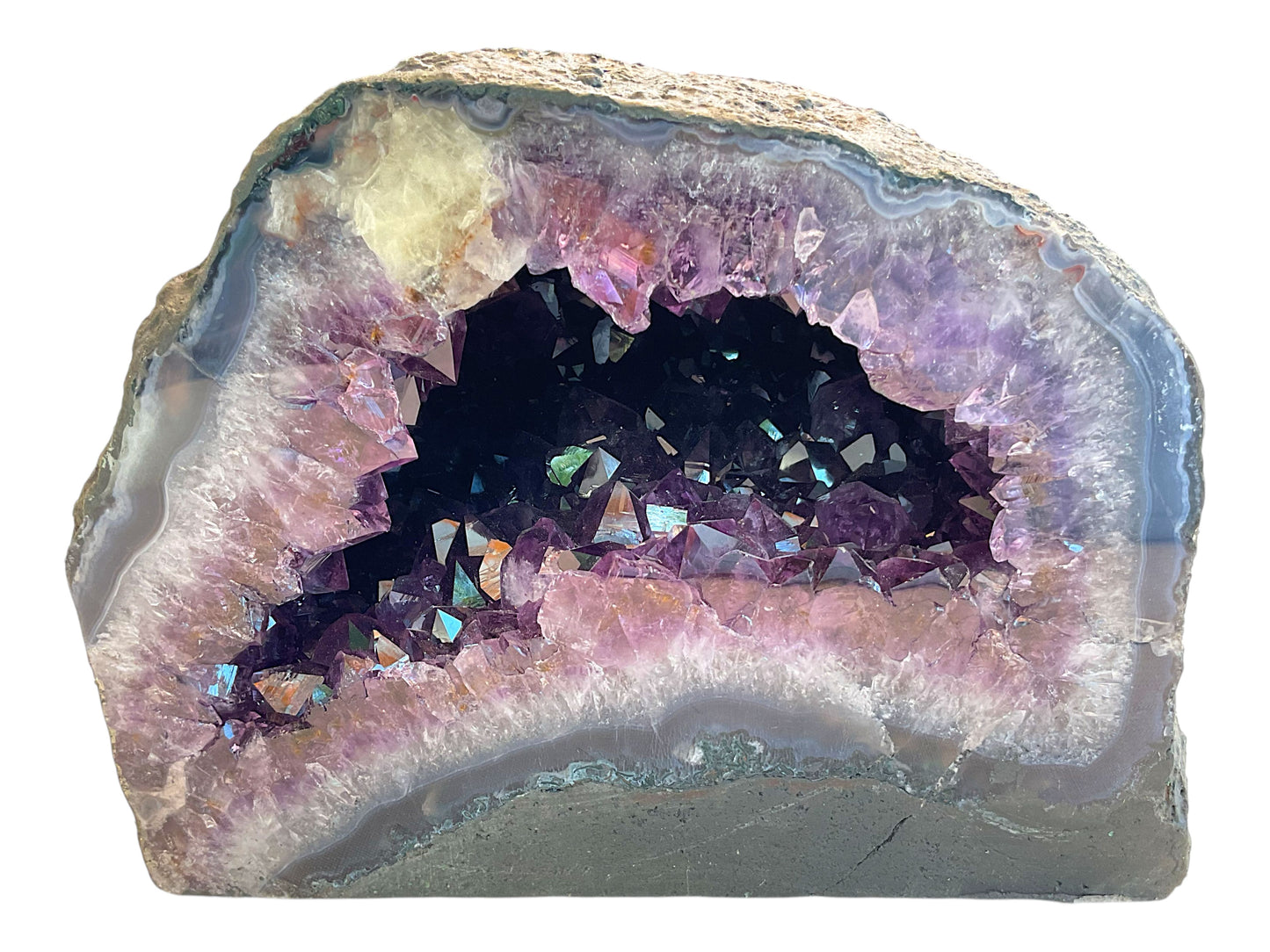 Amethyst Druse 6,2 kg - AAA-Qualität aus Brasilien - Naturbelassene Kristallstufe - Sammlerstück - 19 × 14 × 14 cm - Unikat Nr. 1680