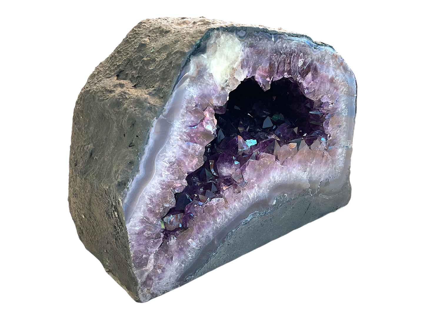 Amethyst Druse 6,2 kg - AAA-Qualität aus Brasilien - Naturbelassene Kristallstufe - Sammlerstück - 19 × 14 × 14 cm - Unikat Nr. 1680