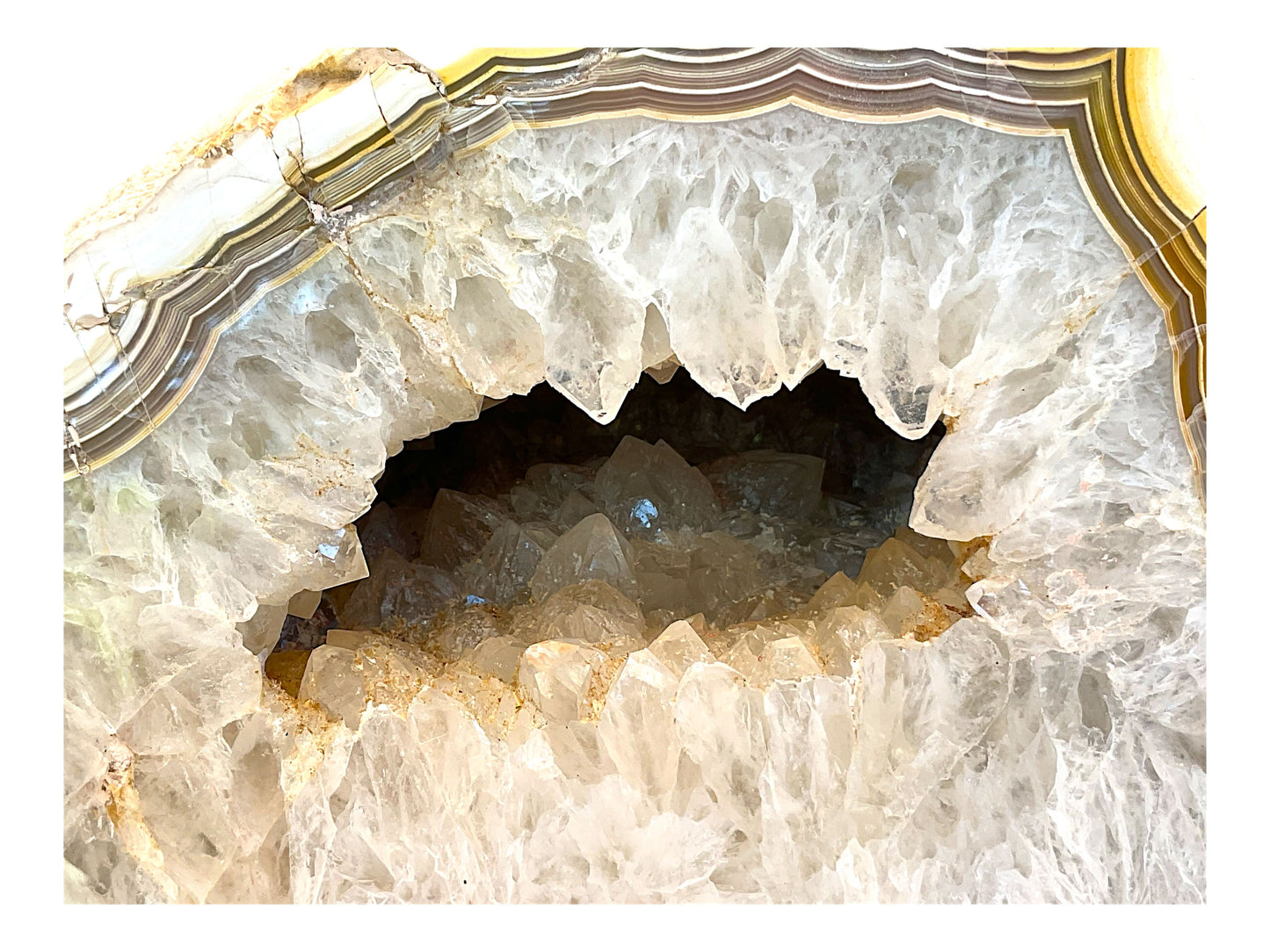 Achat Druse aus Idar-Oberstein – 3,65 kg – Polierte Vorderseite – ca. 18 × 16 × 11 cm – Edelstein Unikat (Masterpiece) Nr. S3039 – Sammlerstück