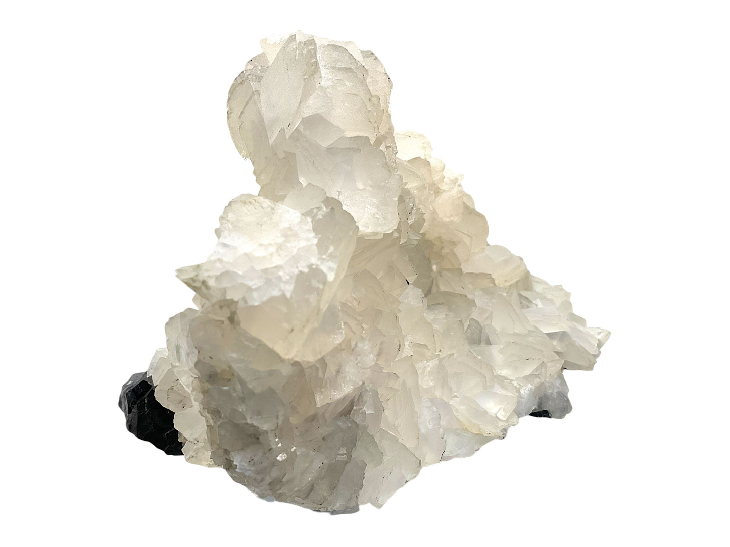 Calcit auf Zinkblende (Sphalerit) Kristall - 1350gr. - 18x10x11cm - Sammlerstück - Unikat-Masterpiece S3040 - Trepča Kosovo
