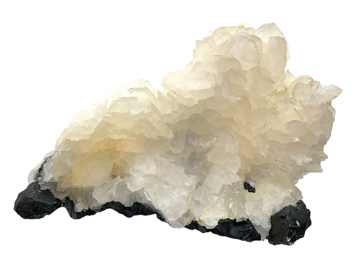 Calcit auf Zinkblende (Sphalerit) Kristall - 1350gr. - 18x10x11cm - Sammlerstück - Unikat-Masterpiece S3040 - Trepča Kosovo