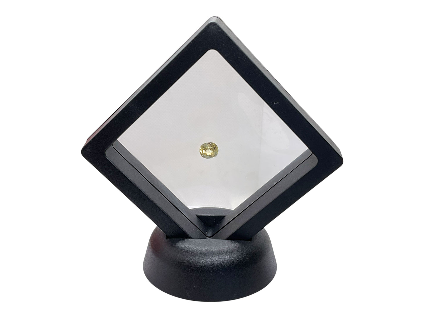 Hellgelber Saphir im Kissenschliff – 1,858 ct echter Korund-Edelstein aus Sri Lanka – 7,11 × 6,45 × 4,59 mm – geschliffenes Unikat mit Zertifikat & Geschenkverpackung - Sammlerstück