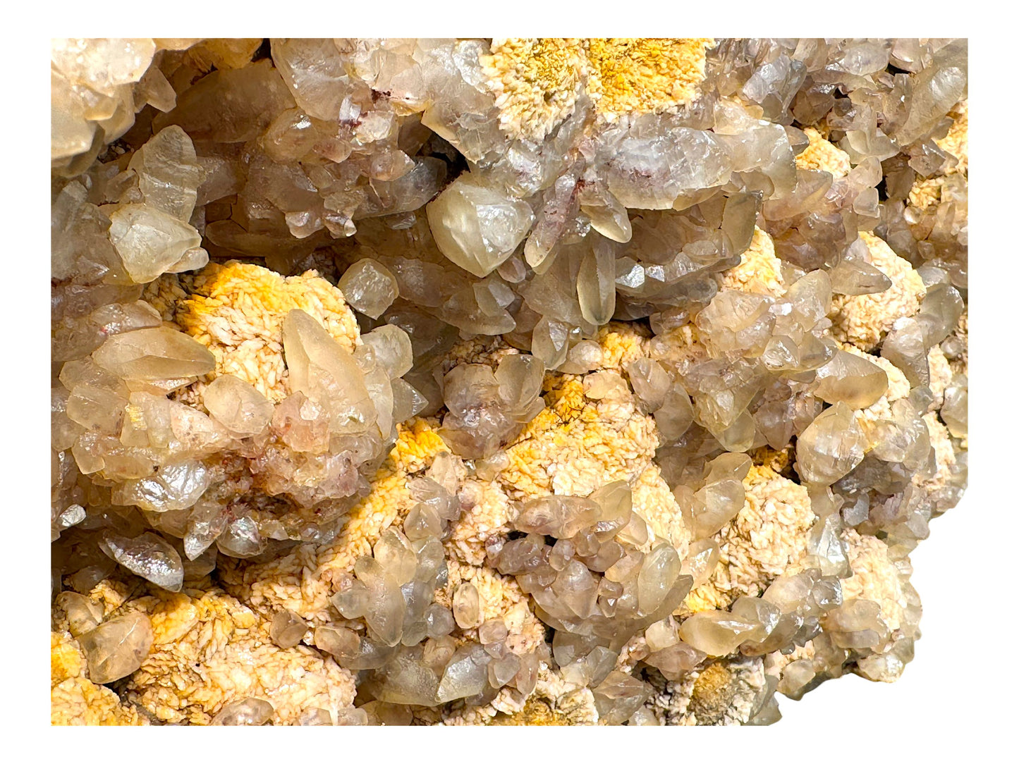 XXL Quarz auf Dolomit mit natürlichen Limonit-/Goethitverfärbungen – Madan, Bulgarien – 14,55 kg – 48 × 20 × 11 cm – Sammlerstück – Unikat-Masterpiece Nr. 1710