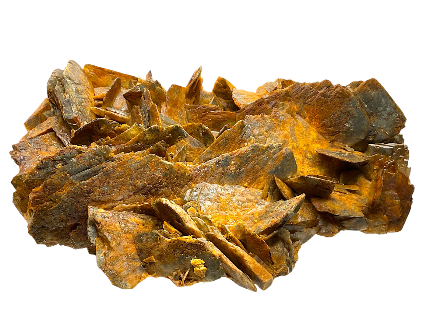 Baryt (Barit/Schwerspat) Kristallstufe mit natürlichen Limonitverfärbungen – Wölsendorf, Bayern – 1,355 kg – 16 × 10 × 6 cm – Sammlerstück – Unikat-Masterpiece Nr. 1711
