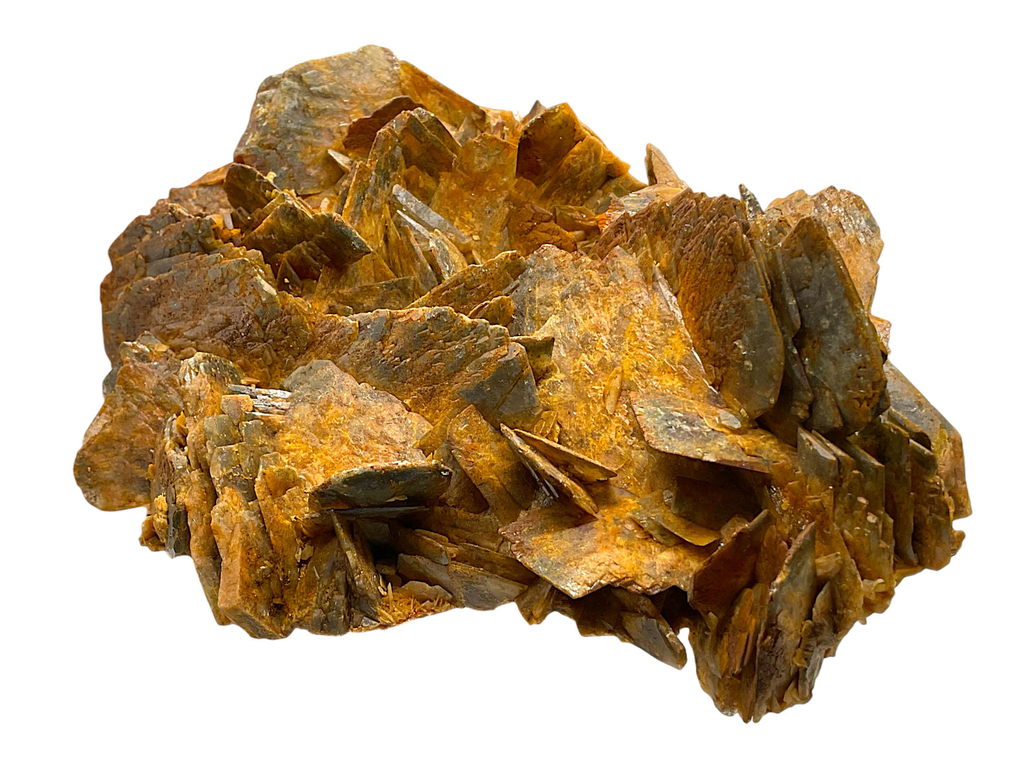 Baryt (Barit/Schwerspat) Kristallstufe mit natürlichen Limonitverfärbungen – Wölsendorf, Bayern – 1,355 kg – 16 × 10 × 6 cm – Sammlerstück – Unikat-Masterpiece Nr. 1711