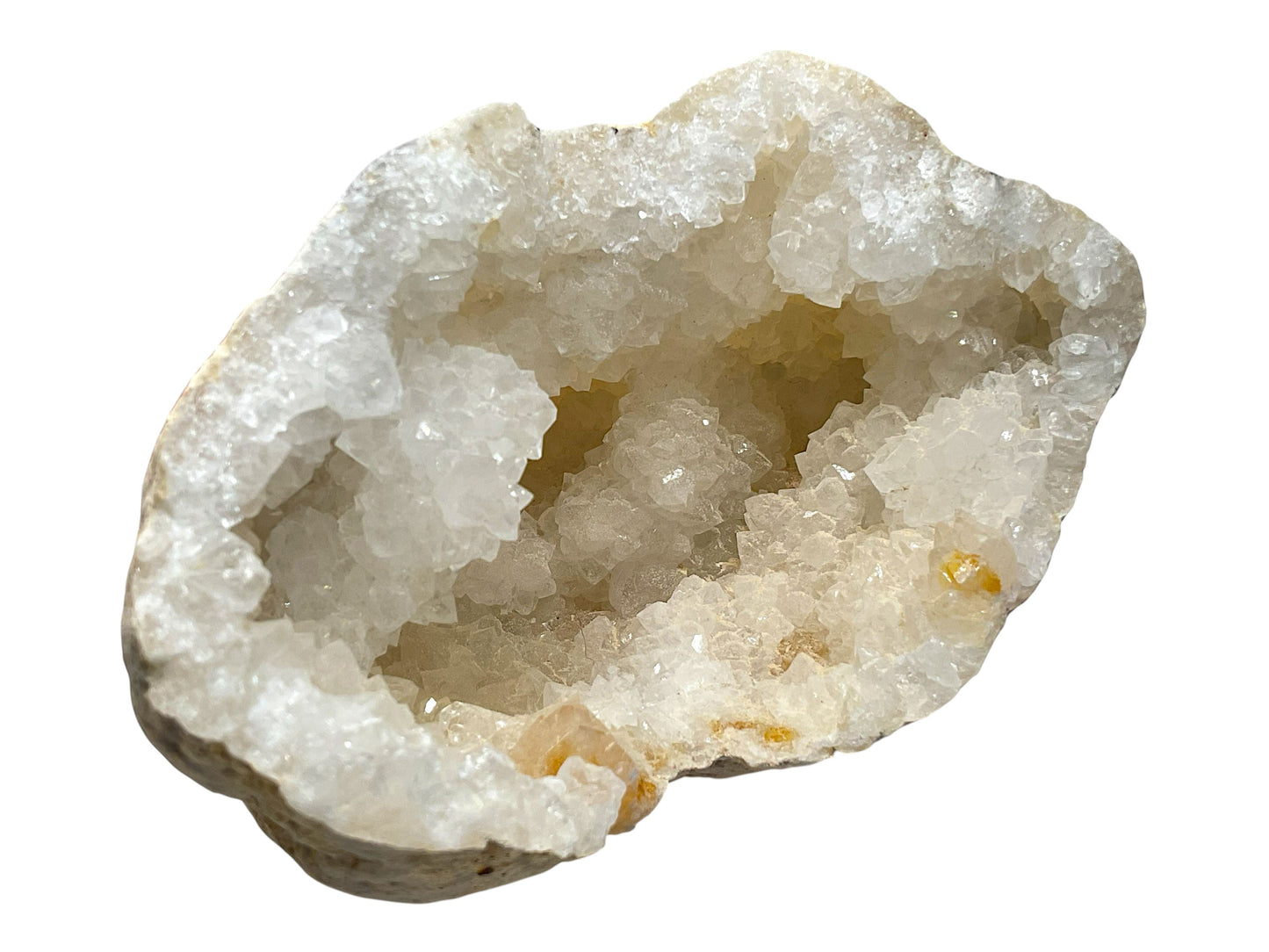 Halbe Quarzgeode (Glücksgeode) – Marokko – 540 g – 12 × 8 × 7 cm – Sammlerstück – Unikat-Masterpiece Nr. 1714
