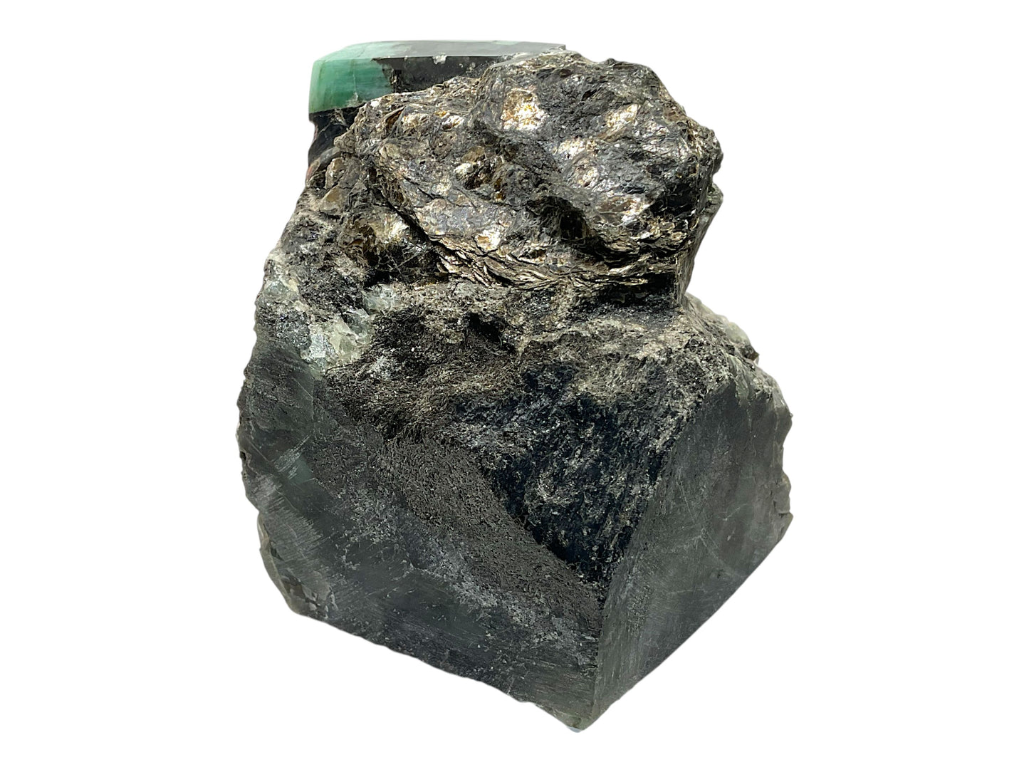 Smaragd-Rohstein aus Brasilien – 925 g (4.625 ct) – ca. 9 × 8 × 9 cm – AAA-Qualität – farbintensives grünes Sammlerstück – Unikat Masterpiece 1651