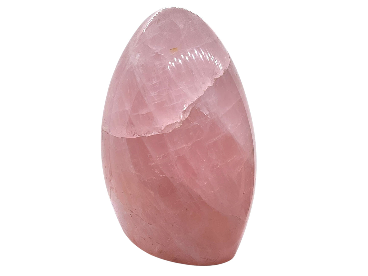 Rosenquarz Freeform AAA aus Madagaskar – 1.257 g – ca. 10 × 7 × 13 cm – polierte Edelsteinskulptur – Unikat Masterpiece 1539 – Sammlerstück